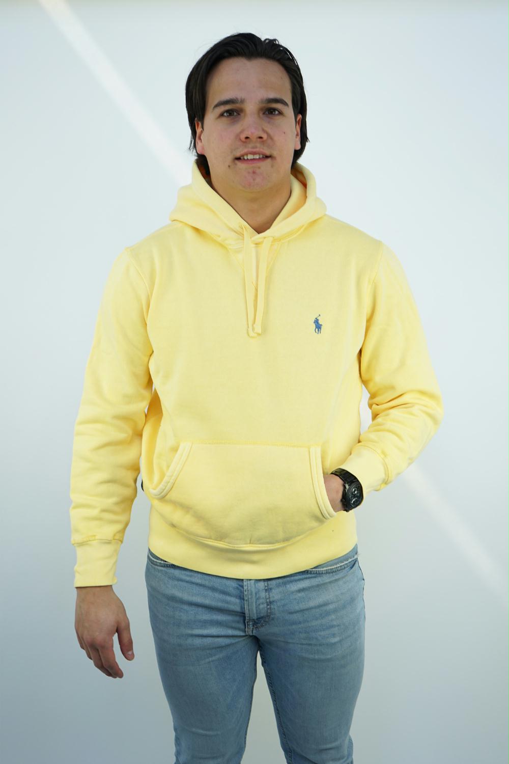 hoesten Stof prioriteit Polo Ralph Lauren - Gele Hooded sweater - Zoetelief Mode