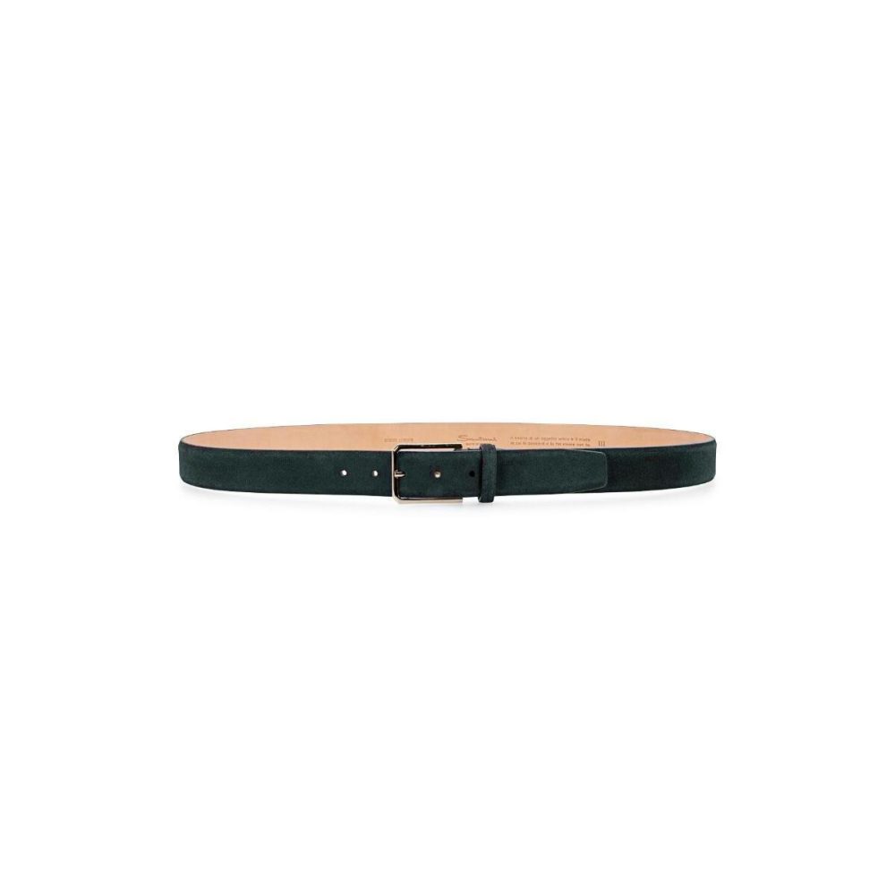 Santoni - Donkergroene Suede riem