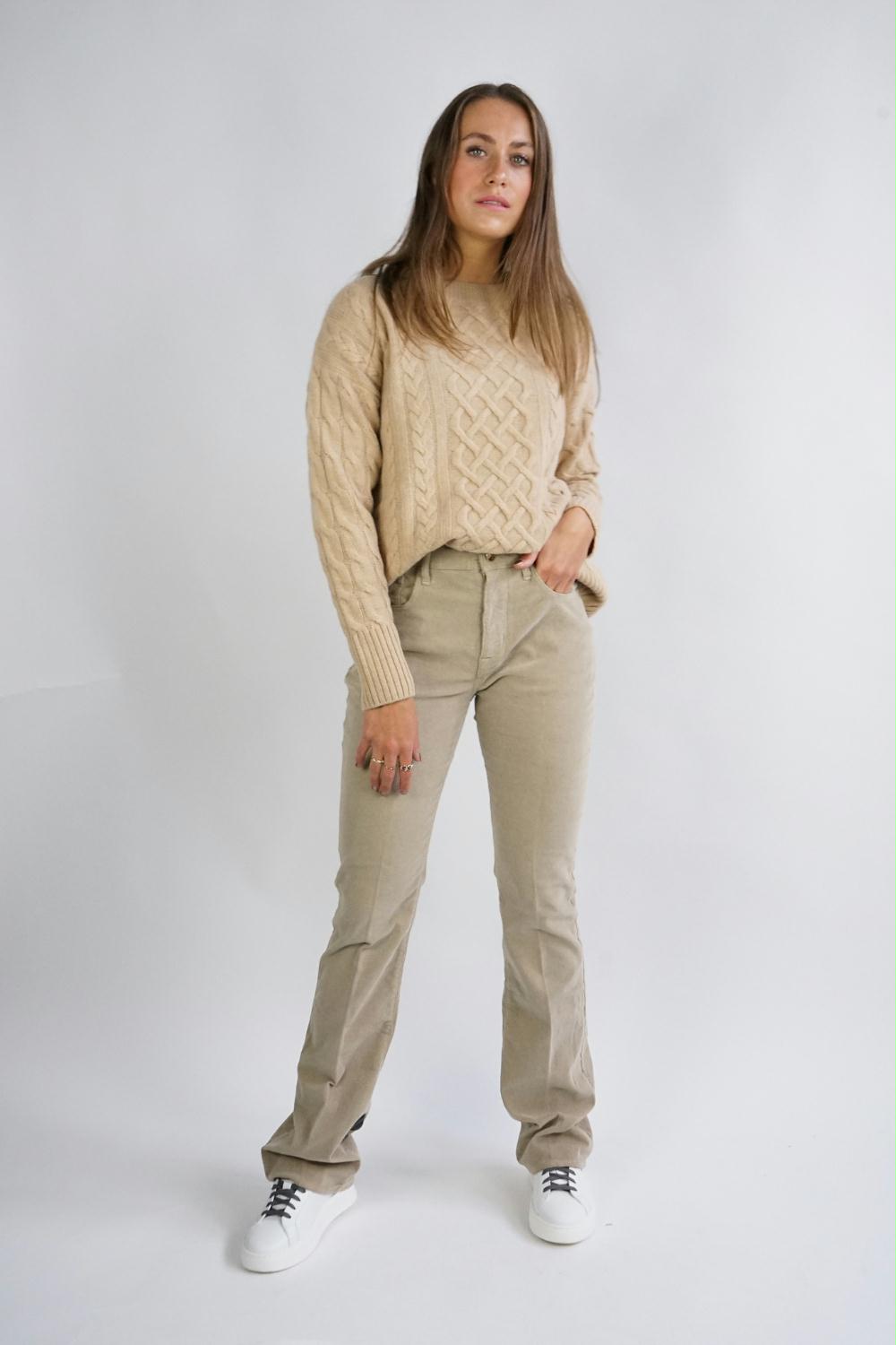 Jacob - Beige Corduroy broek - Zoetelief Mode