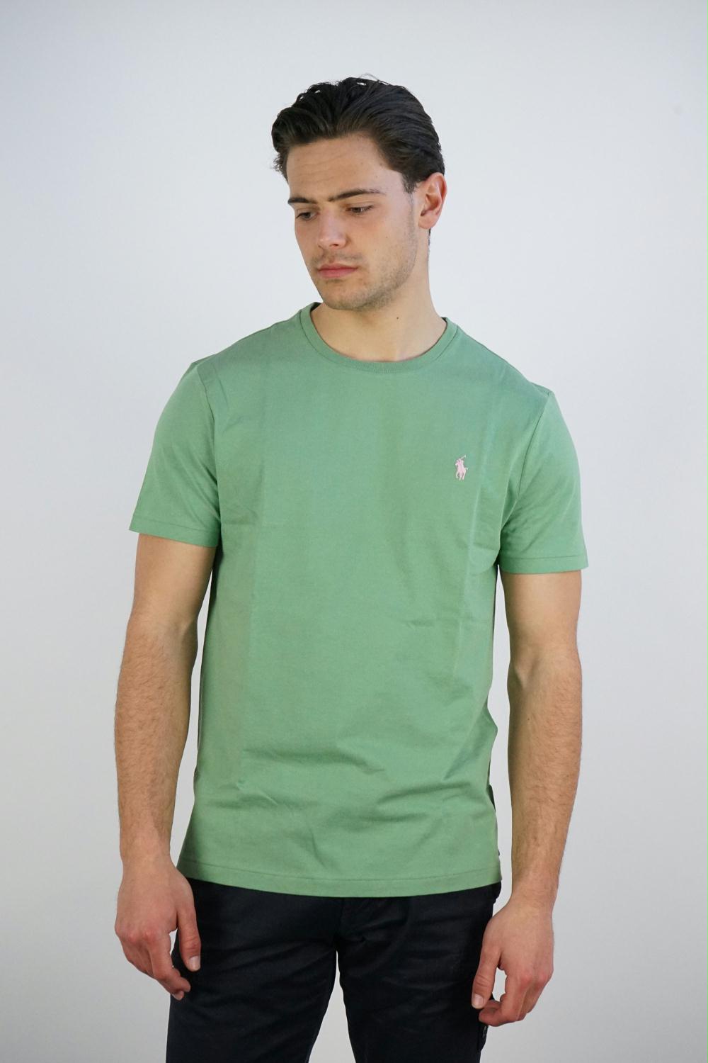 single bossen Vakantie Polo Ralph Lauren - Groen Jersey t-shirt - Zoetelief Mode