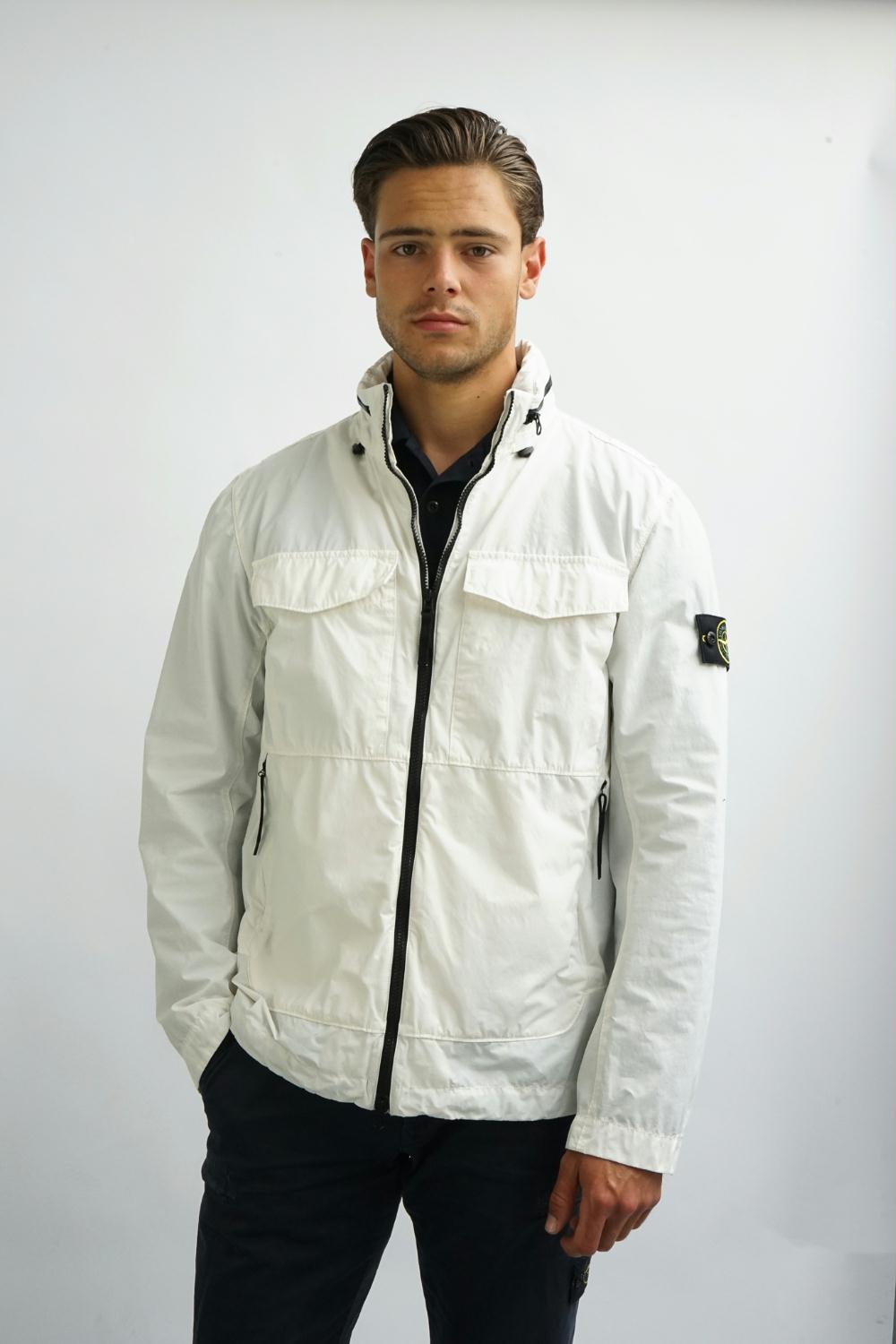 niet Formuleren pion Stone Island - Witte Light Naslan jas - Zoetelief Mode