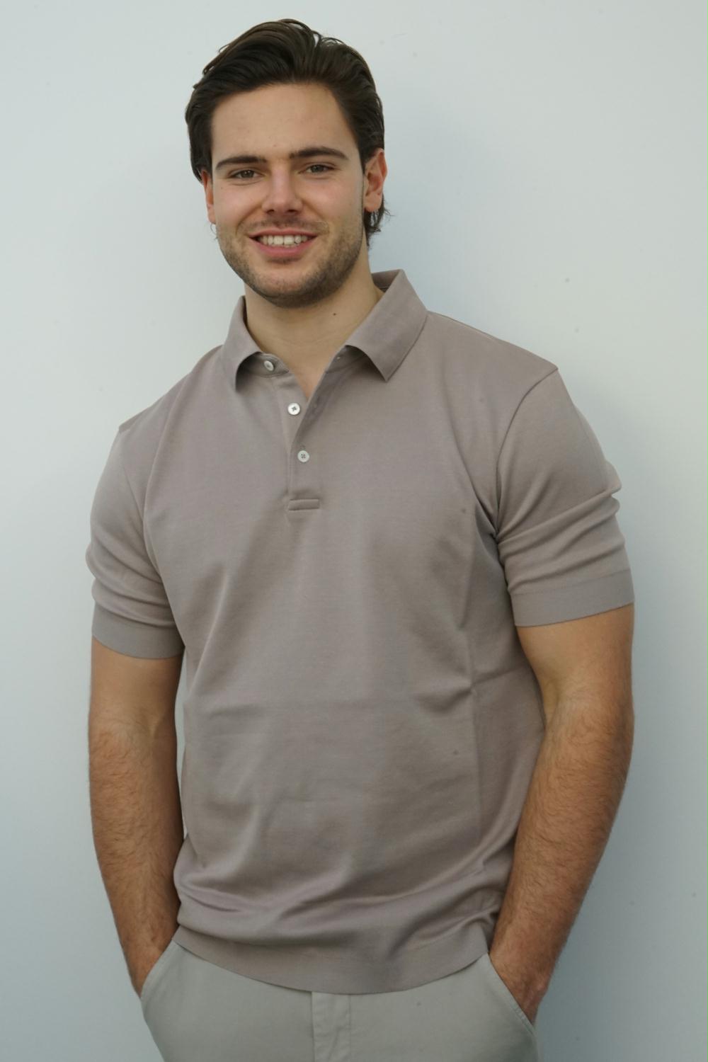 Herno - Jersey Knit Effect Polo Shirt