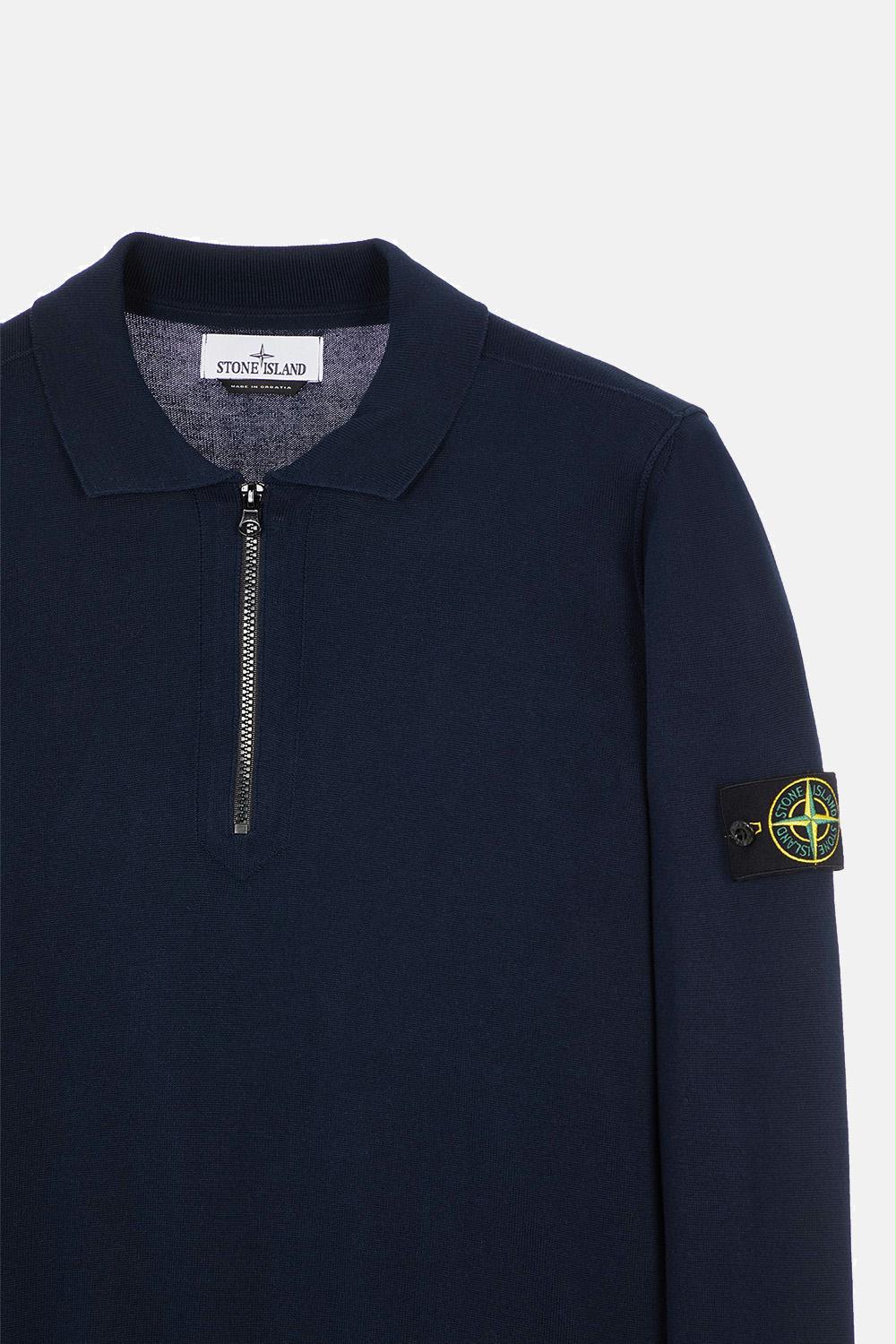 Stone Island - 543B2 Half Zipper Knit Polo - Zoetelief Mode Stone Island - 543B2 Half Zipper Knit Polo - Zoetelief Mode
