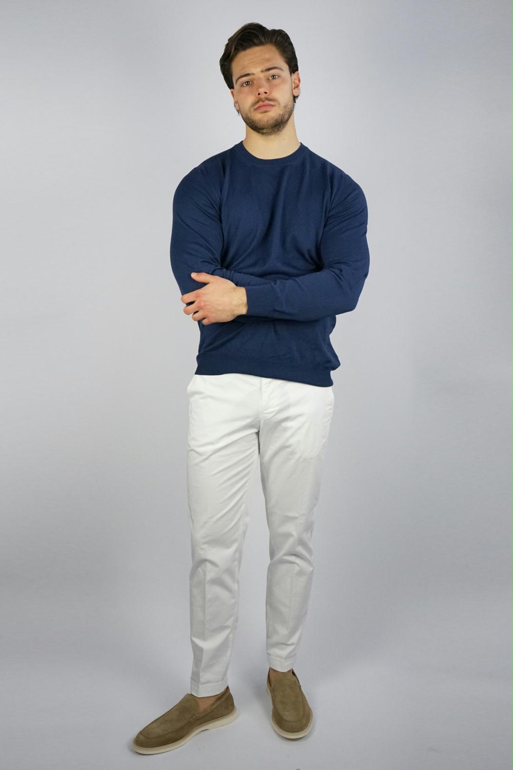 Fay - Cotton Round Neck Sweater