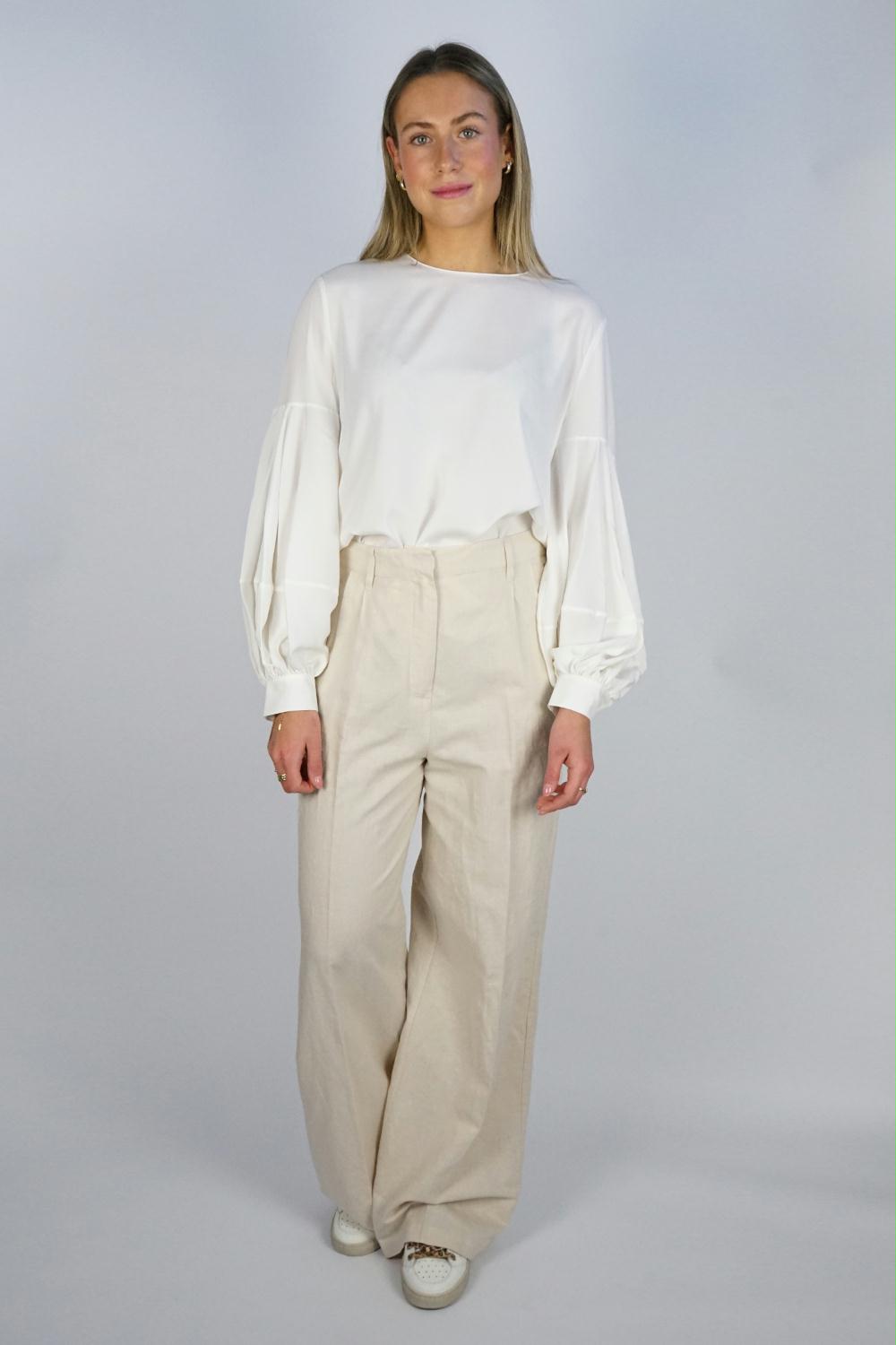 Herzen's Angelegenheit - Alabaster Linen Cotton Pants