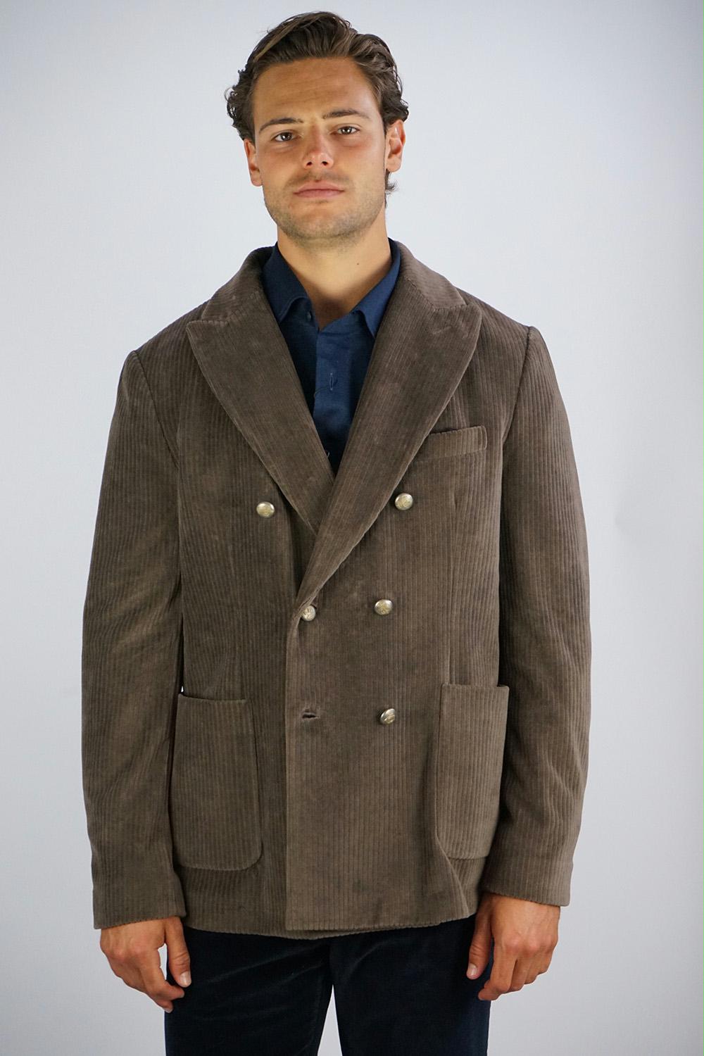 Circolo - Ribcord Double Breasted Jacket