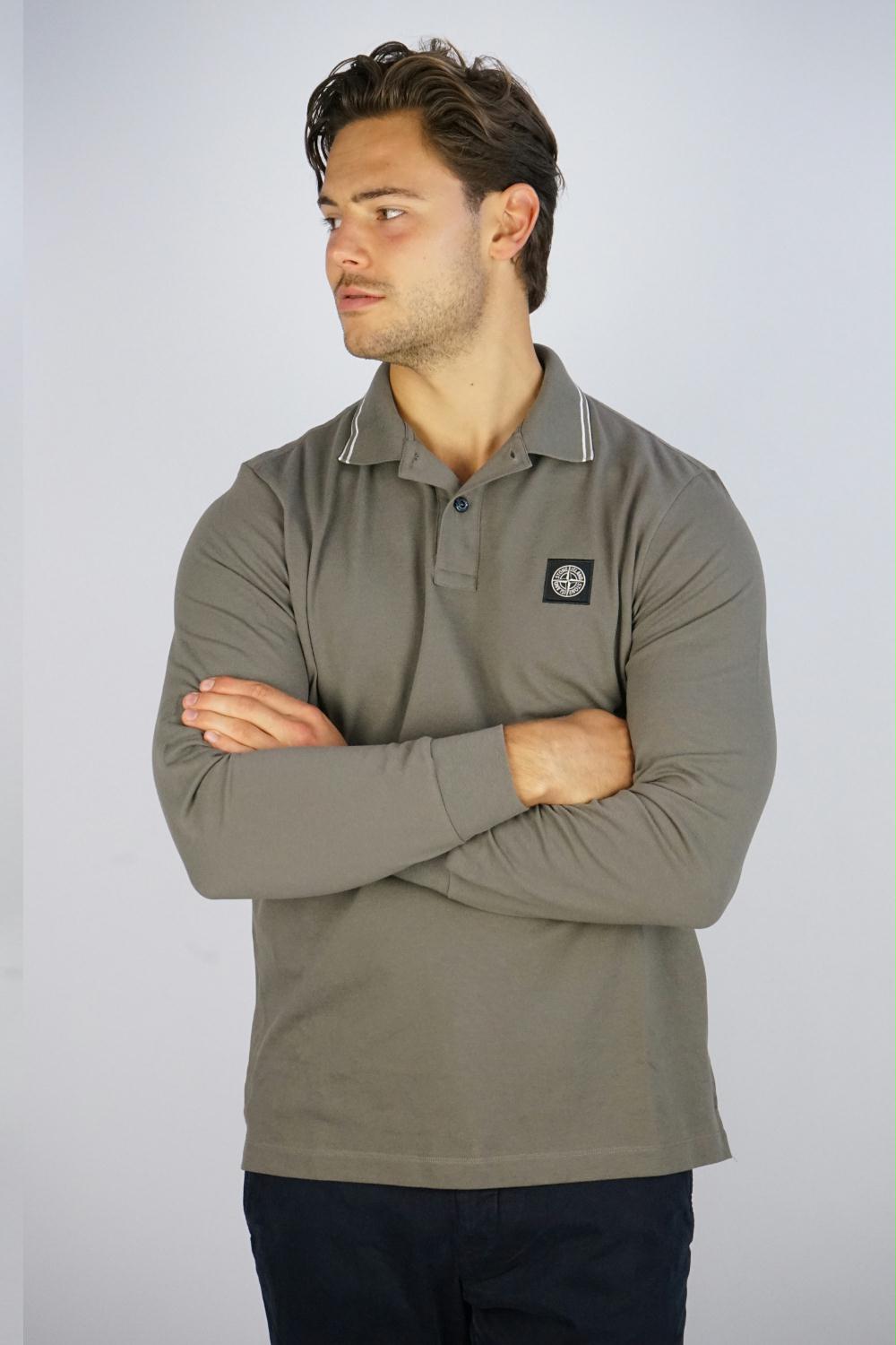 Stone Island - 2SL18 Cotton Long-Sleeve Polo