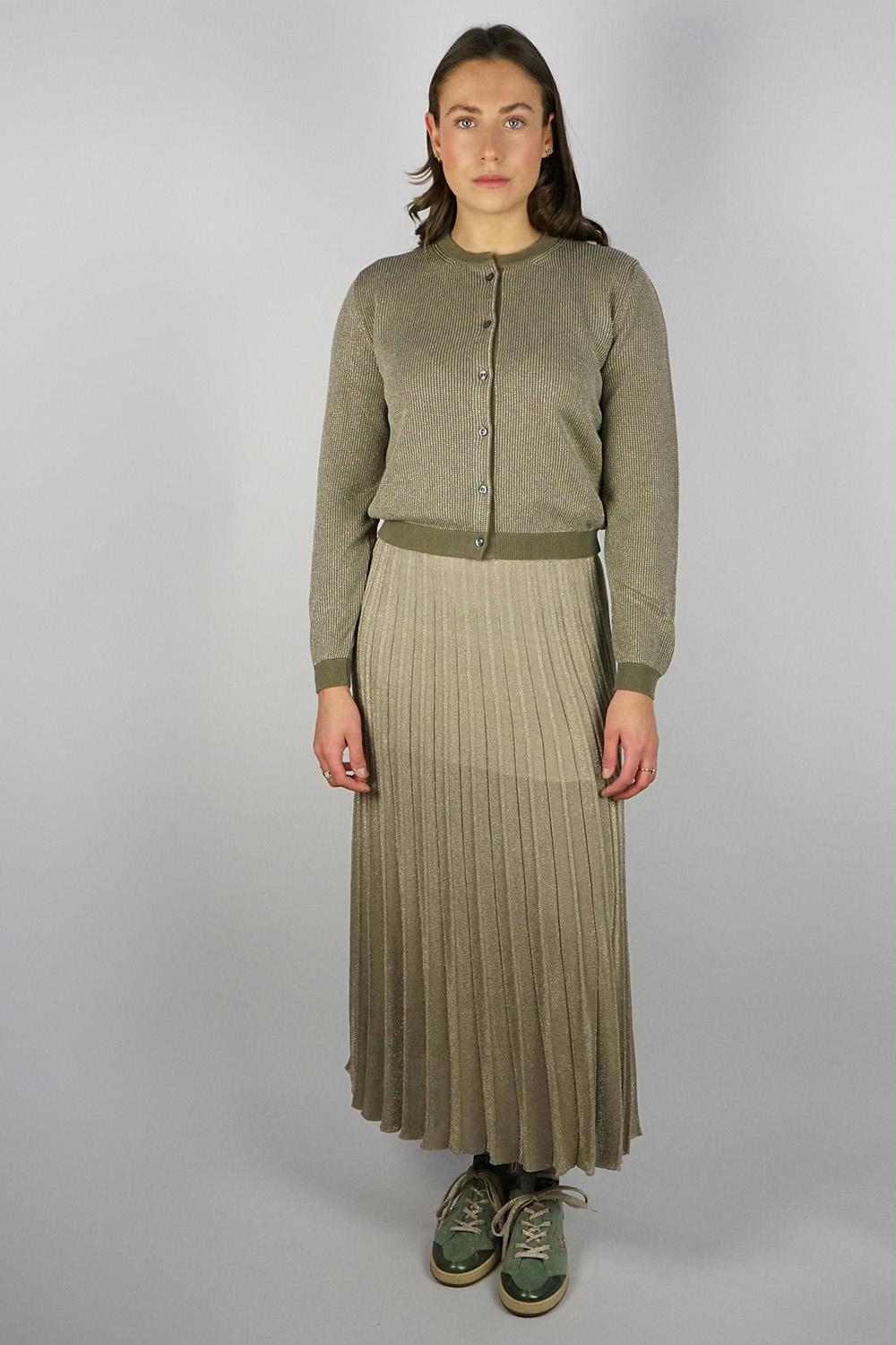 Gran Sasso - Sparkly Lurex Pleated Skirt