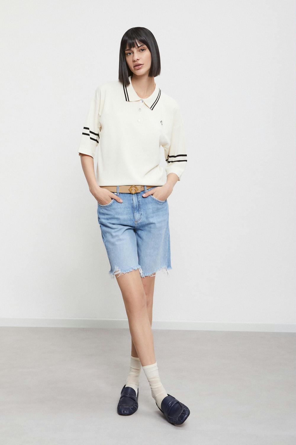 Ottod'Ame - Contrast Bands Polo T-Shirt