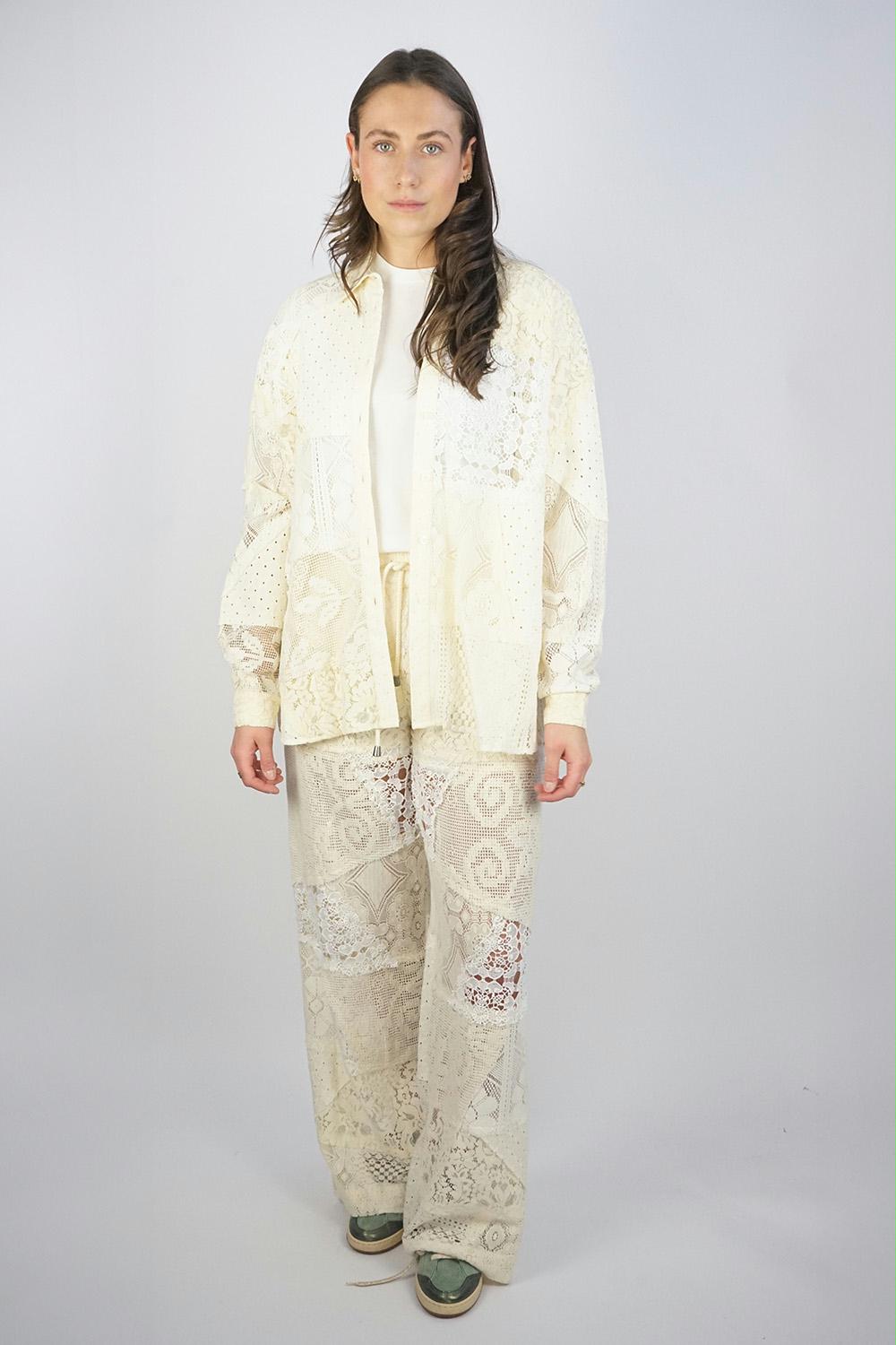 Ottod'Ame - Lace Patchwork Palazzo Pants