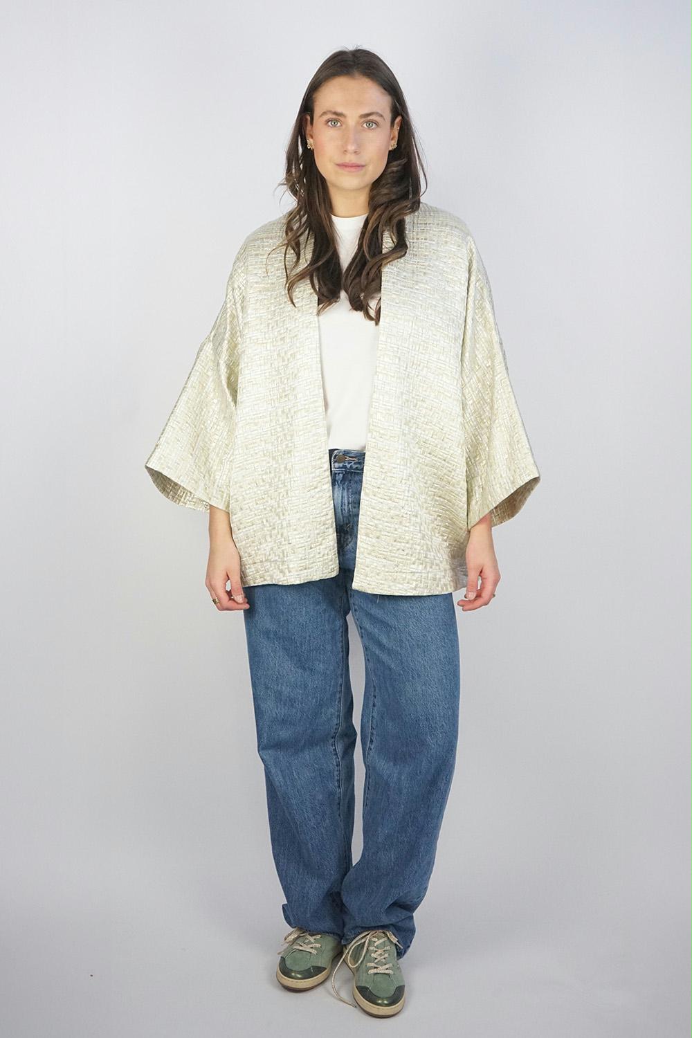 Ottod'Ame - Shiny Cotton Kimono Jacket