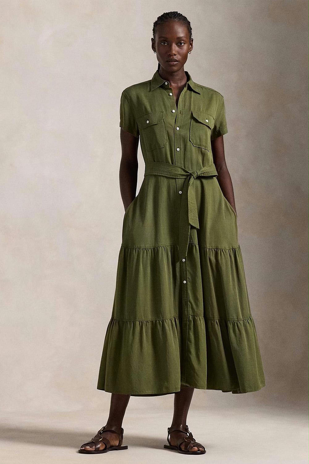 Polo Ralph Lauren - Belted Tiered Shirtdress