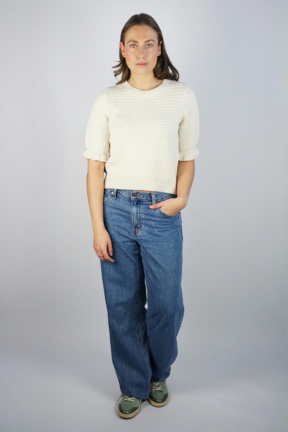 Repeat - Ivory Knit Cotton Sweater