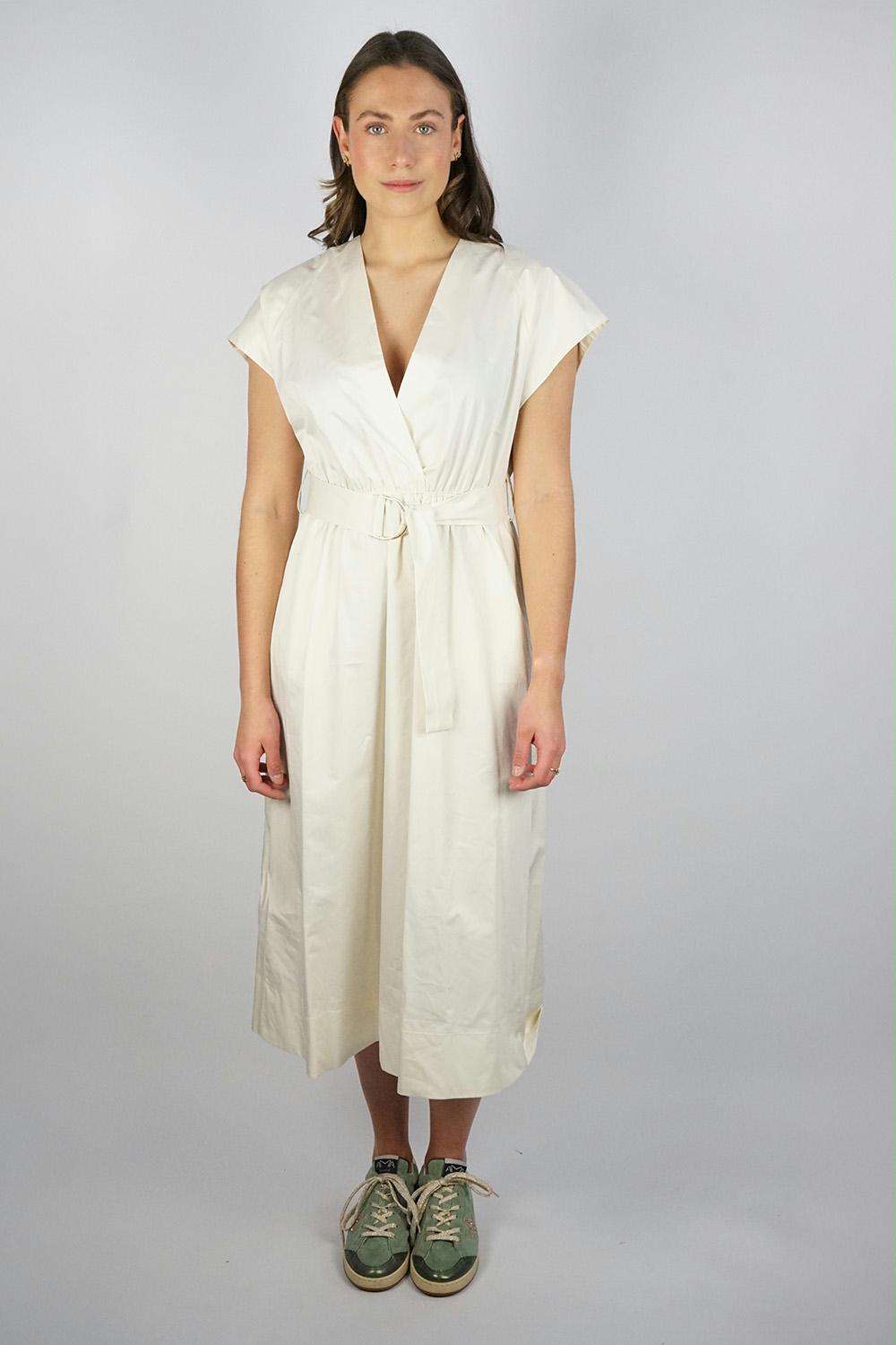 Kaos - Belt Poplin Cotton Dress