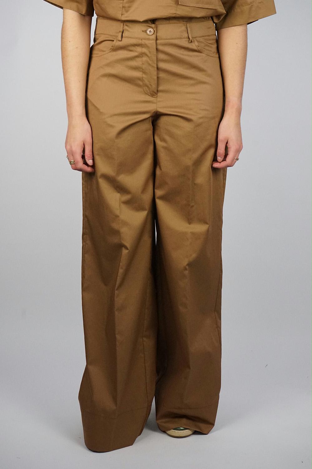 Kaos - Tobacco Poplin Cotton Pants