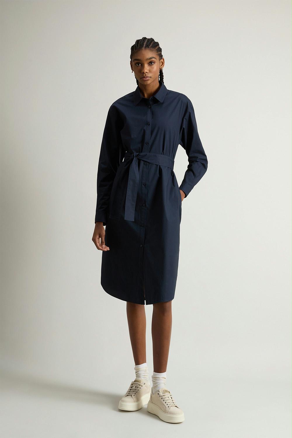 Woolrich - Belted Poplin Shirt Dress