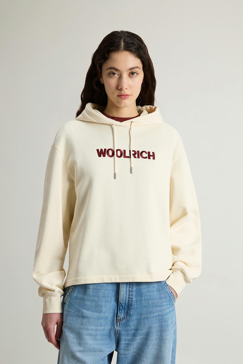 Woolrich - Logo Fleece Cotton Hoodie