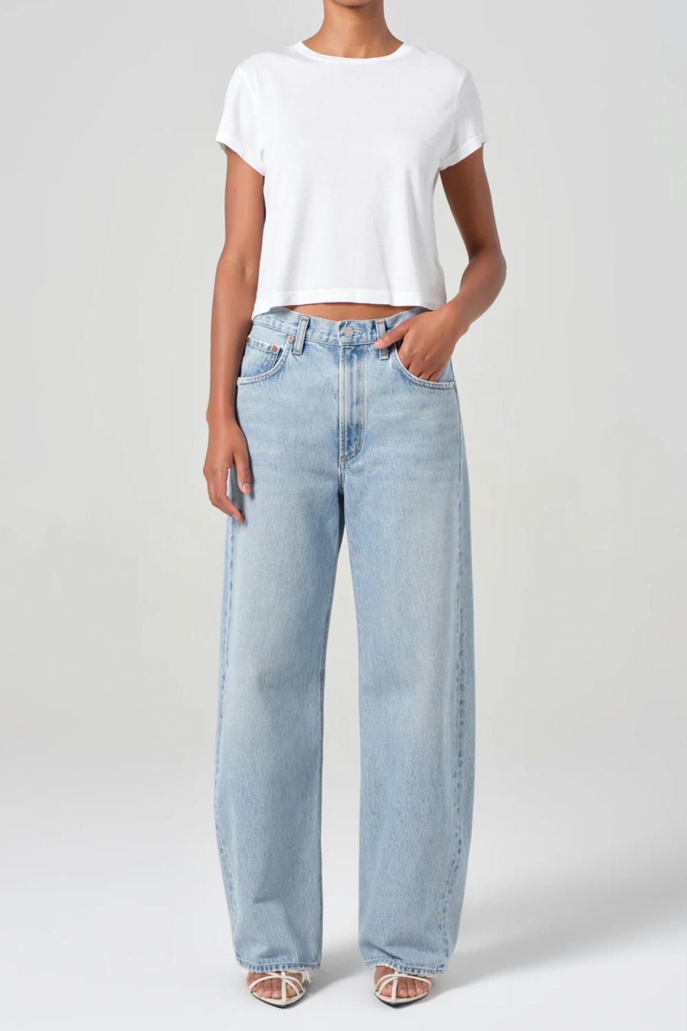 Agolde - Low Curve Mid-Rise Taper Jeans