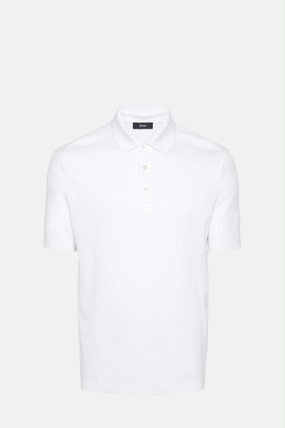 Herno - Knit Effect Jersey Polo Shirt