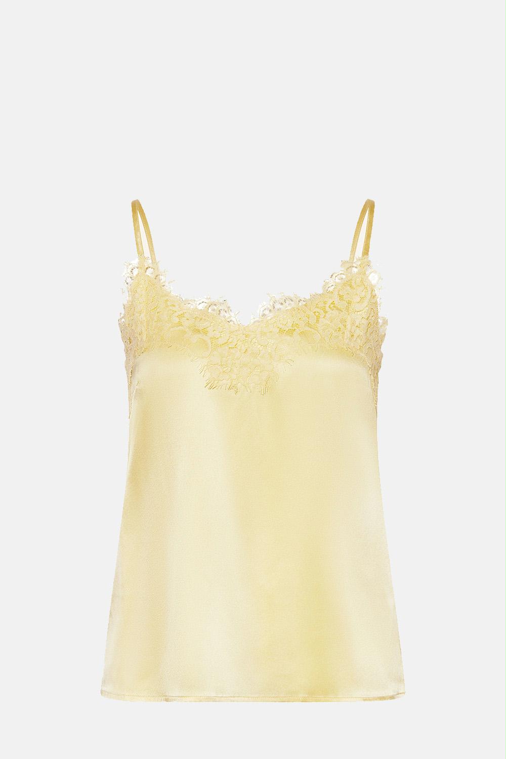 Rosemunde - Jade Strap Lace Silk Top