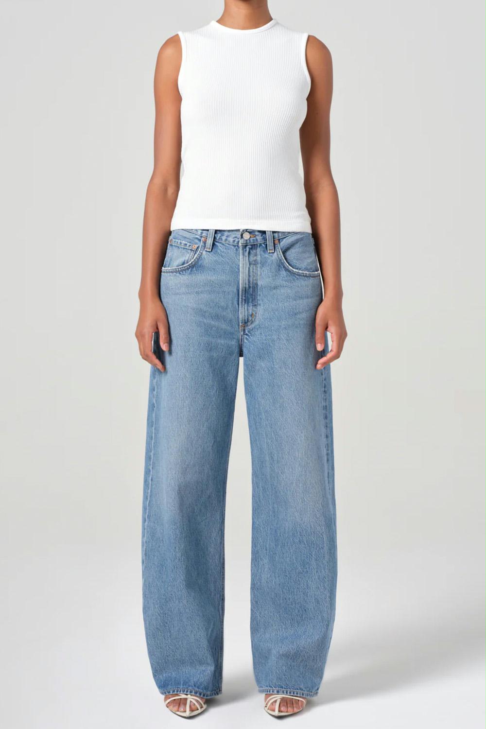 Agolde - Low Curve Mid-Rise Taper Jeans