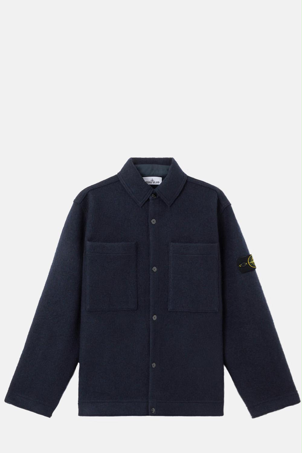 Alternative view of Stone Island - 5100058 Wool Button-Up Shirt