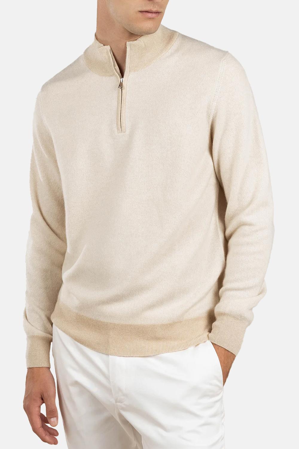 Alternative view of Aurélien - Jaquard Zipper Sweater